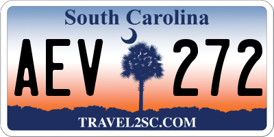 SC license plate AEV272