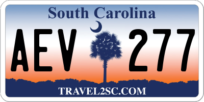 SC license plate AEV277