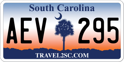 SC license plate AEV295
