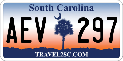 SC license plate AEV297