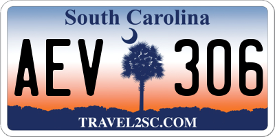 SC license plate AEV306