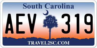 SC license plate AEV319