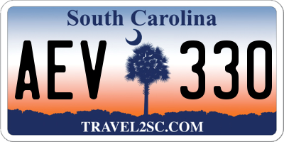 SC license plate AEV330