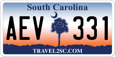 SC license plate AEV331