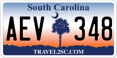 SC license plate AEV348