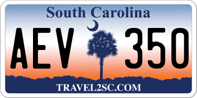 SC license plate AEV350