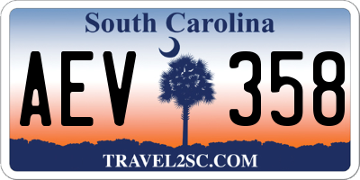 SC license plate AEV358