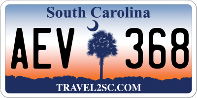 SC license plate AEV368