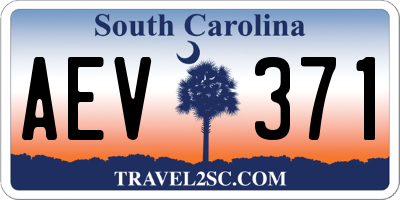 SC license plate AEV371