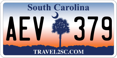 SC license plate AEV379