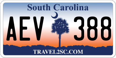 SC license plate AEV388
