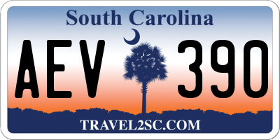 SC license plate AEV390