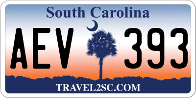 SC license plate AEV393