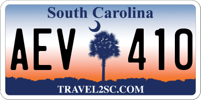 SC license plate AEV410