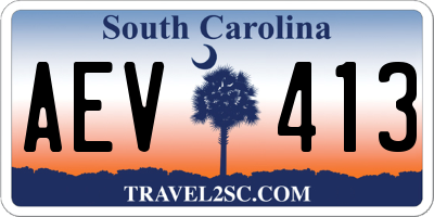 SC license plate AEV413