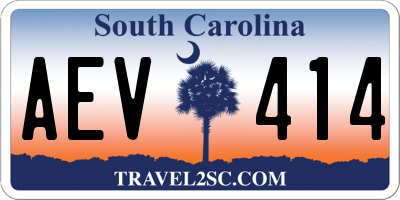 SC license plate AEV414