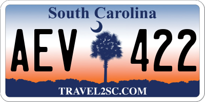 SC license plate AEV422