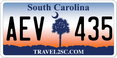 SC license plate AEV435