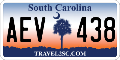SC license plate AEV438