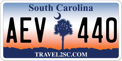 SC license plate AEV440
