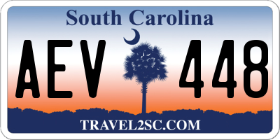 SC license plate AEV448