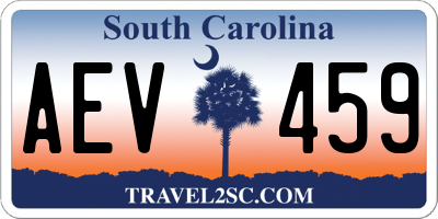 SC license plate AEV459