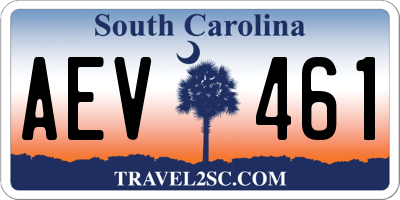 SC license plate AEV461