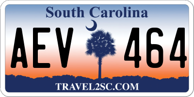 SC license plate AEV464
