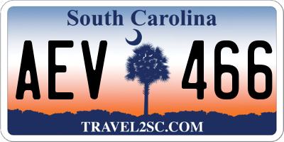 SC license plate AEV466