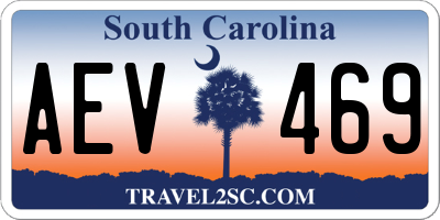 SC license plate AEV469