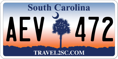 SC license plate AEV472