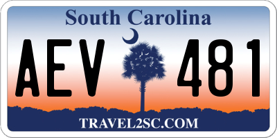 SC license plate AEV481