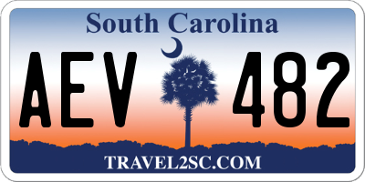 SC license plate AEV482