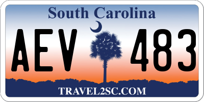 SC license plate AEV483
