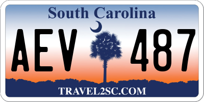SC license plate AEV487