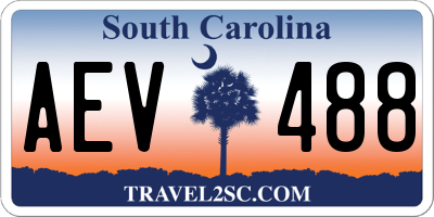 SC license plate AEV488