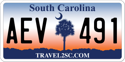 SC license plate AEV491