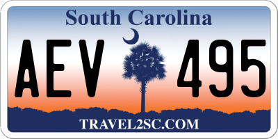 SC license plate AEV495