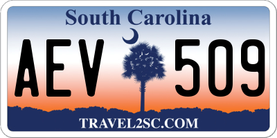 SC license plate AEV509