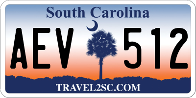 SC license plate AEV512
