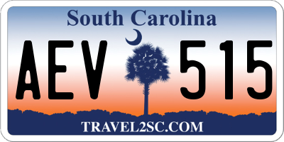 SC license plate AEV515