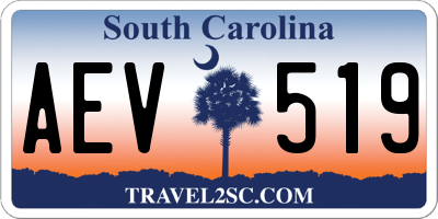 SC license plate AEV519