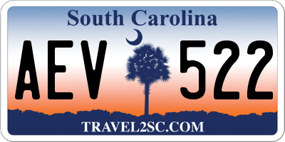 SC license plate AEV522