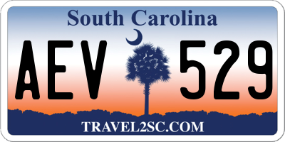 SC license plate AEV529