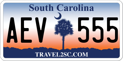 SC license plate AEV555