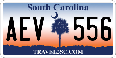 SC license plate AEV556