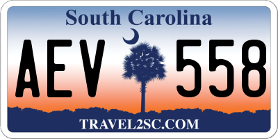SC license plate AEV558