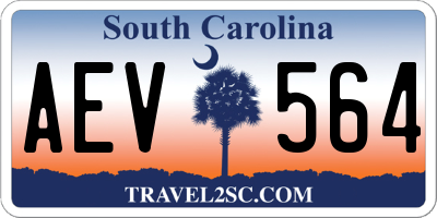 SC license plate AEV564