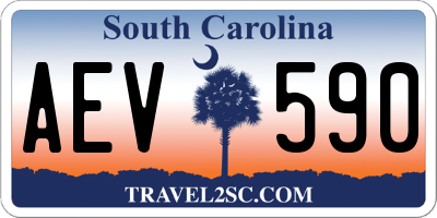 SC license plate AEV590