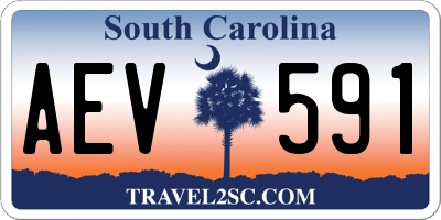 SC license plate AEV591